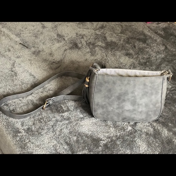 Grey Suede Crossbody - Picture 4 of 4